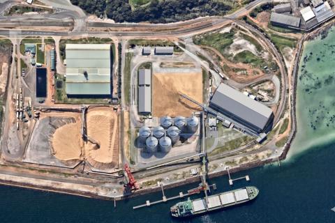 Render of Qube's vision of the Albany bulk handing facility. Image: Qube Holdings