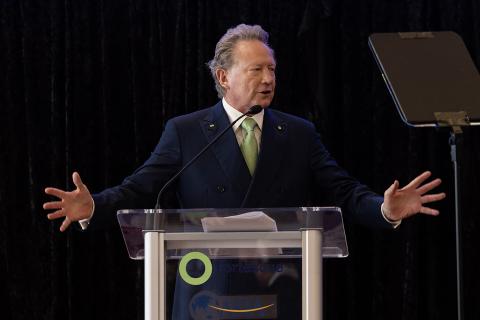 Andrew Forrest speaks at the Boao Forum for Asia in Perth. Photo: Tom Zaunmayr