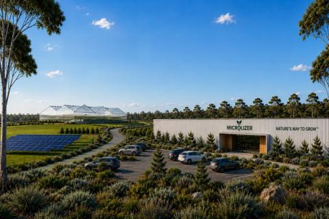 Artists' impression of the mycelium factory. Picture: Perth Food Bowl Corporation