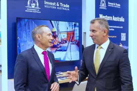 Paul Papalia (right) with Premier Roger Cook. Photo: Michael O’Brien