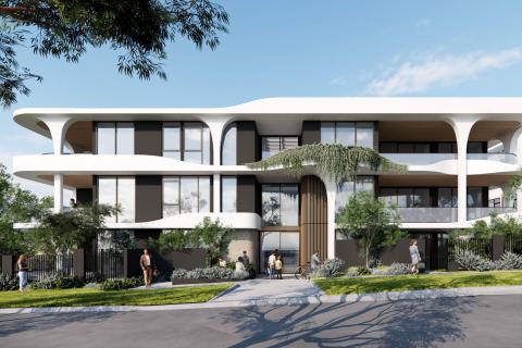 A render of The Gardens - Stage 2 in Nedlands. Image: Hillam Architects via DAP document