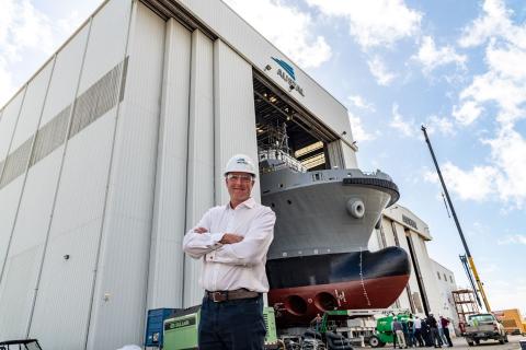 Paddy Gregg at Austal’s company’s Mobile facility.