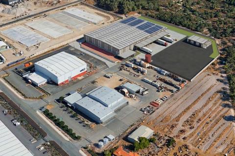 A render of the approved warehouse in Hazelmere. Image: Hesperia via DAP document