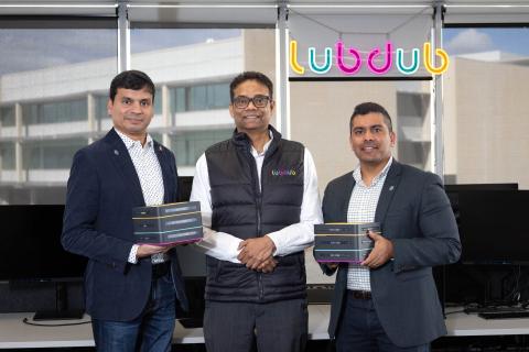 Lubdub co-founders Sharath Sriram, Girish Dwivedi and Nikhilesh Bappoo. Photo: Michael O'Brien.