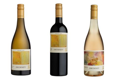L-R: Swinney's Margaret River chardonnay, Margaret River cabernet sauvignon, mourvedre rose.