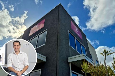 Main pic: Chironix headquarters. Inset: Chironix chief executive Daniel Milford. Photo: Gabriel Oliveira.