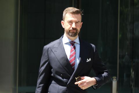 Zak Kirkup leaving Supreme Court of WA. Photo: Nadia Budihardjo