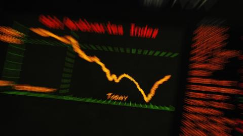 A graph showing an decline in the ASX