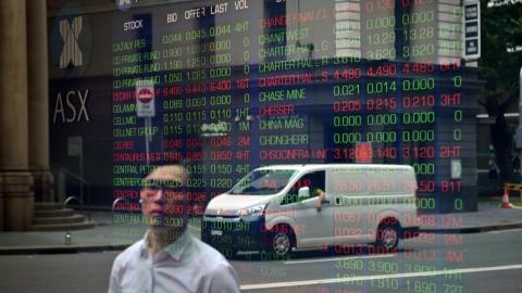 A digital board at the ASX (file image)