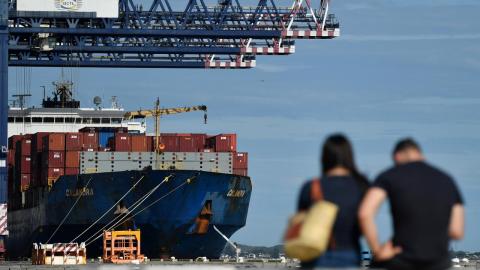 Contrainer ship in port