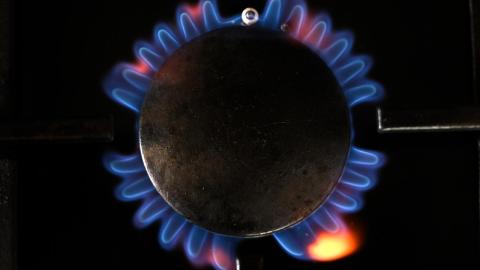 A gas stove burner
