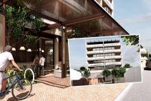 A render of the proposed seven-storey apartment block on Cambridge Street.