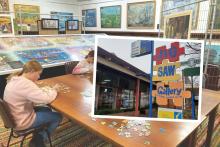 One of the world's largest jigsaw puzzles on display at the Brierley gallery.