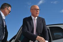 Peter Dutton on the campaign trail.