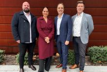 Benang’s Damir Kadic (L) and Jasmine Kadic with ATCO’s Russell Godsall and Mark Turner.