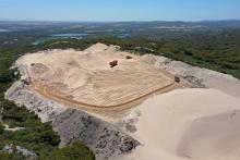 Great Southern Lime's lime pit on the Nullaki Peninsula near Denmark. Photo: Great Southern Lime
