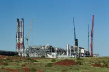 Expansion of Woodside's Pluto LNG plant near Karratha. Photo: Tom Zaunmayr
