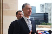 Minister for Commerce Tony Buti announcing plans for new building laws and a review into current building contract legislation