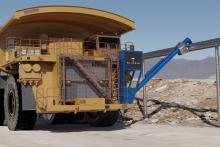 An artistic render depicting BluVein's 'hammer and rail' system. Photo: BluVein