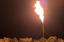 Beetaloo Energy's Carpentaria-5H well flaring gas