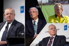 Nigel Satterley, Michael Chaney, Andrew Forrest, and John Poynton.