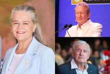 L-R clockwise: Nicola Forrest, Andrew Forrest and Kerry Stokes.