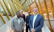 Members of the joint RMIT-Nexsen team (l-r): Dr Sanje Mahasivam, Mark Muzzin, Professor Vipul Bansal, Reece O'Connell.