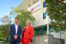 David Williamson with Warrikal's chair and major owner Amanda Healy. Photo: Supplied