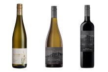 L-R: Ferngrove Cossack riesling 2025, Stirlings Ellen Peak chardonnay 2023, Stirlings Bluff Knoll cabernet shiraz malbec 2023.