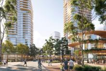 A render of Precinct B at Burswood Point. Image: Golden Sedayu