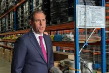 Treasurer Jim Chalmers during a visit to Perth. Photo: Sam Jones.