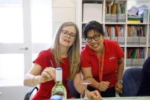 MSWA chief executive Melanie Kiely with MSWA community engagement coordinator Zuraini Hussain. Photo: MSWA.