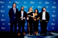 Chris Prior and Chelsea Herman, second and third from the left. Photo: Australasian Railway Association.