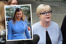 Brittany Higgins (inset) came forward with allegations of assault while she worked in Linda Reynolds' office. 