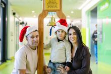 Sonny with his mum and dad