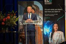 Roger Cook unveiled the 2050 Commission at a Property Council of Australia WA division event today. Photo: Claire Tyrrell.