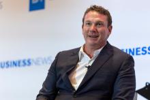 Paul Blackburne speaking at the 2026 Leaders Summit. Photo: Matt Jelonek