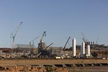 Perdaman's urea plant under construction on the Burrup Peninsula. Photo: Tom Zaunmayr