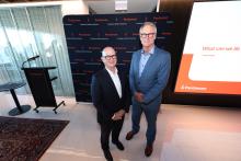 Dave Coggin and Martin Jurat at Perdaman's office. Photo: Tom Zaunmayr