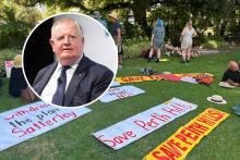 Nigel Satterley (inset) plans a residential development in Perth Hills, to the local community's opposition.