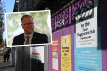 Matthew Swinbourn (inset) announced a pre-budget commitment for Ruah's Safe Night Space program.