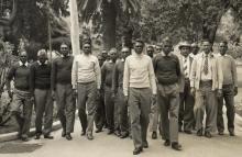 A group of Aboriginal stockmen who participated int he 1946 Pilbara Strike. Photo: Nyamal Aboriginal Corporation