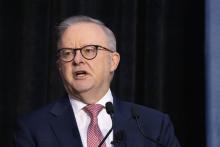 Anthony Albanese in Perth ahead of the May budget. Photo: Michael O’Brien