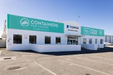 The Containers for Change receival point in Belmont. Photo: Michael O’Brien