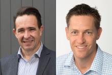 David Hillam (left) will continue as design lead, with Hillam Architects appointing Brett Davis (right) as its next CEO.