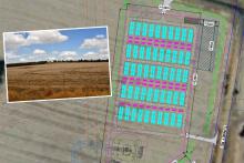 Mint Renewables proposes to build a BESS on a site in Kojonup (inset). Images: via Shire of Kojonup documents