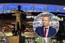Roger Cook (inset) said the Nicky Winmar statue should be removed. 