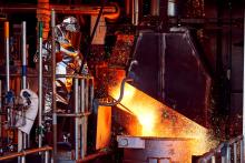 Hot metal produced at Christmas Creek. Photo: Fortescue