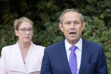 Premier Roger Cook with deputy premier Rita Saffioti. Photo: Michael O'Brien.