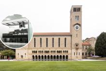 Main pic: University of Western Australia. Photo: Attila Csaszar. Inset: Quantinuum's Helios system. Photo: Supplied.